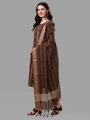 WILNERCROWN Designer  calf length ethnic set kurta, pant and dupatta set for women for casual and festive wear 3