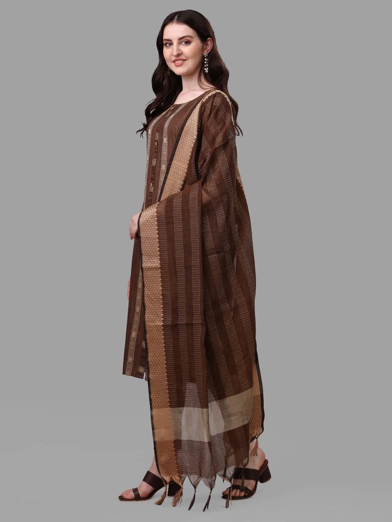 WILNERCROWN Designer  calf length ethnic set kurta, pant and dupatta set for women for casual and festive wear