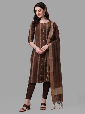 WILNERCROWN Designer  calf length ethnic set kurta, pant and dupatta set for women for casual and festive wear 4