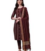 WILNERCROWN Designer  calf length ethnic set kurta, pant and dupatta set for women for casual and festive wear