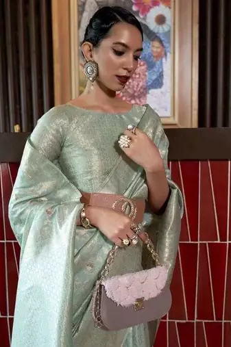 Sea Green Wedding Saree for Women