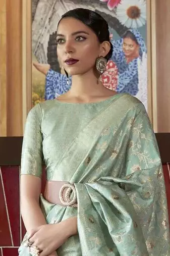 Sea Green Wedding Saree for Women