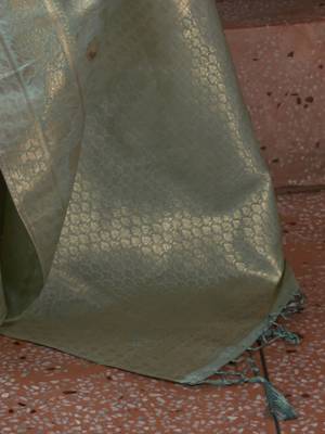 Sea Green Wedding Saree for Women 4