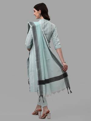 WILNERCROWN Designer  calf length ethnic set kurta, pant and dupatta set for women for casual and festive wear 2