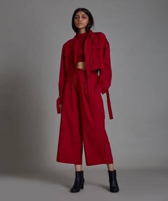 Red cover solitaire jacket set 1
