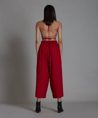 Red solitaire pant set 3