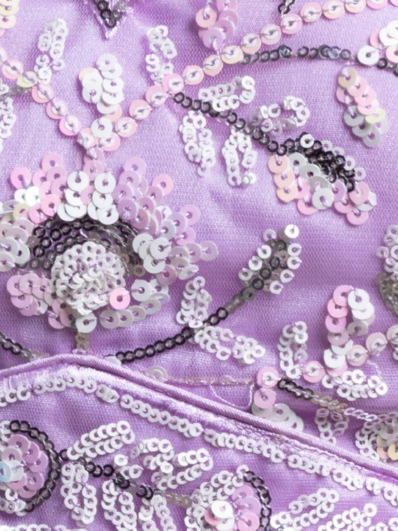 Astonishing Lavender Sequins Embroidered Soft Net Bridal Lehenga