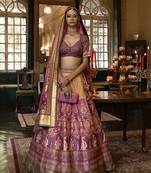 Dark Pink Color Rajwadi Silk Blend Designer Lehenga Choli