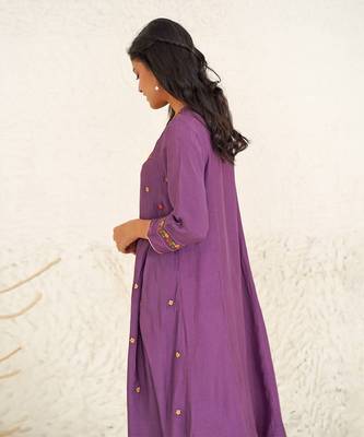 Wine daisy kurta 3