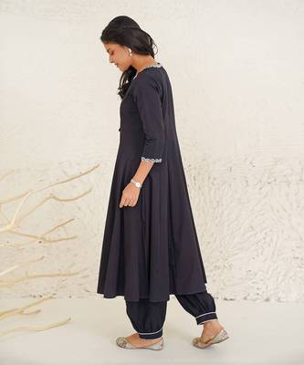 Olive black kurta 3