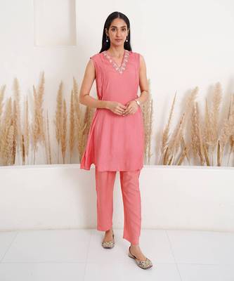 Sunkist blush kurta 1