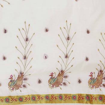 Selvamani tex kerala kasavu cotton saree with running blouse 3