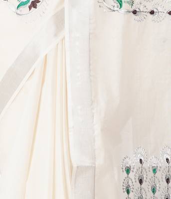 Selvamani tex kerala kasavu cotton saree with running blouse 5