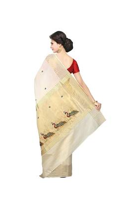Selvamani tex kerala kasavu cotton saree with running blouse 2