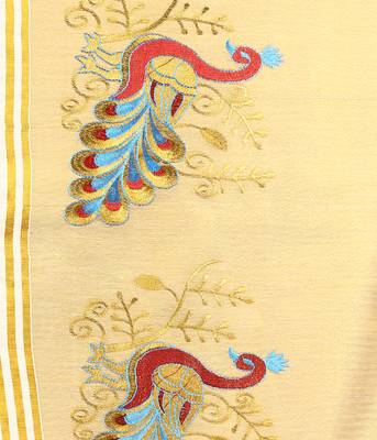 Selvamani tex kerala kasavu cotton saree with running blouse 4