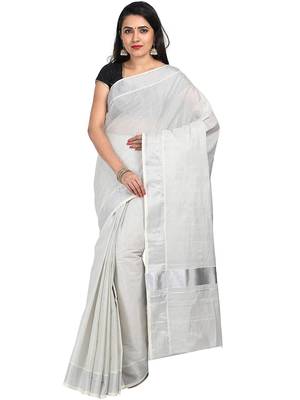 Selvamani tex kerala kasavu cotton saree with running blouse 1