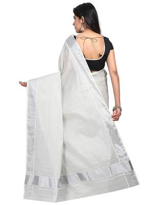 Selvamani tex kerala kasavu cotton saree with running blouse 2