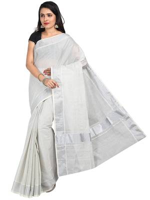 Selvamani tex kerala kasavu cotton saree with running blouse 3