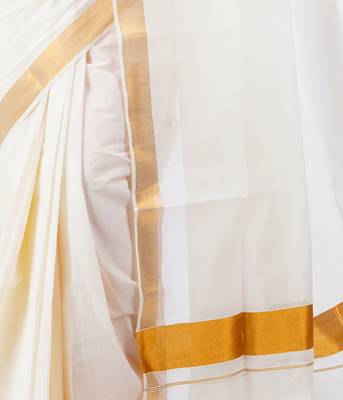 Selvamani tex kerala kasavu cotton saree with running blouse 4