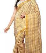 Selvamani tex kerala kasavu cotton saree with running blouse