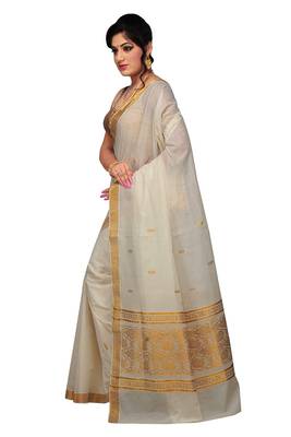 Selvamani tex kerala kasavu cotton saree with running blouse 2