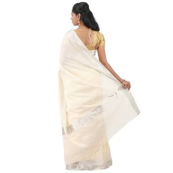 Selvamani tex kerala kasavu cotton saree with running blouse 2