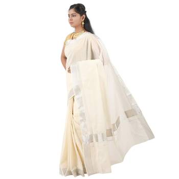 Selvamani tex kerala kasavu cotton saree with running blouse 3