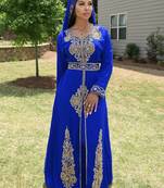 Royal Blue Georgette Kaftan for Women
