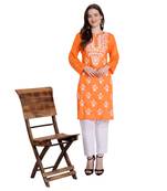 Lucknowi embroidered rayon kurta