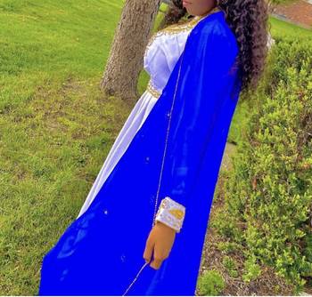 Royal Blue Georgette Zari Work Kaftan 3