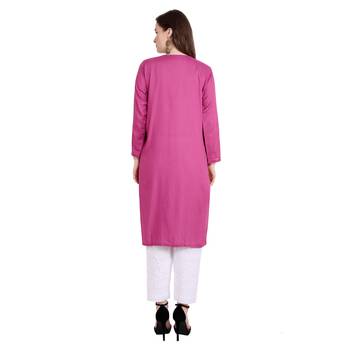 Lucknowi embroidered rayon kurta 2