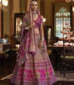 Lilac Color Rajwadi Silk Blend Designer Lehenga Choli