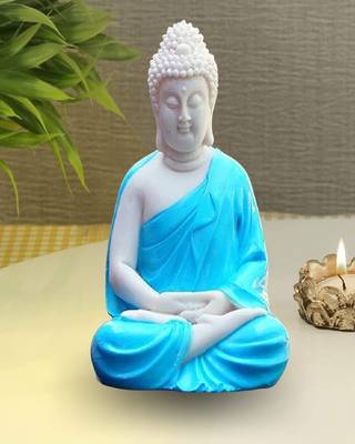 The Advitya Meditating Buddha Statue Sitting (Blue, 5.5-inch) 1