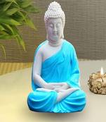 The Advitya Meditating Buddha Statue Sitting (Blue, 5.5-inch)