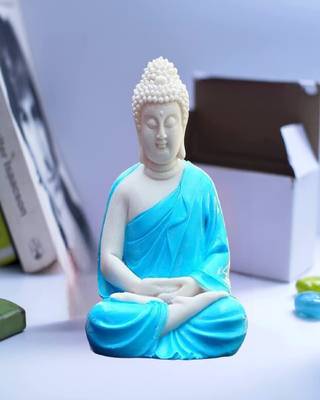 The Advitya Meditating Buddha Statue Sitting (Blue, 5.5-inch) 4