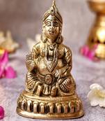 The Advitya Brass Kuber Statue Sitting Idol (Height 3 Inch, Weight 490g)