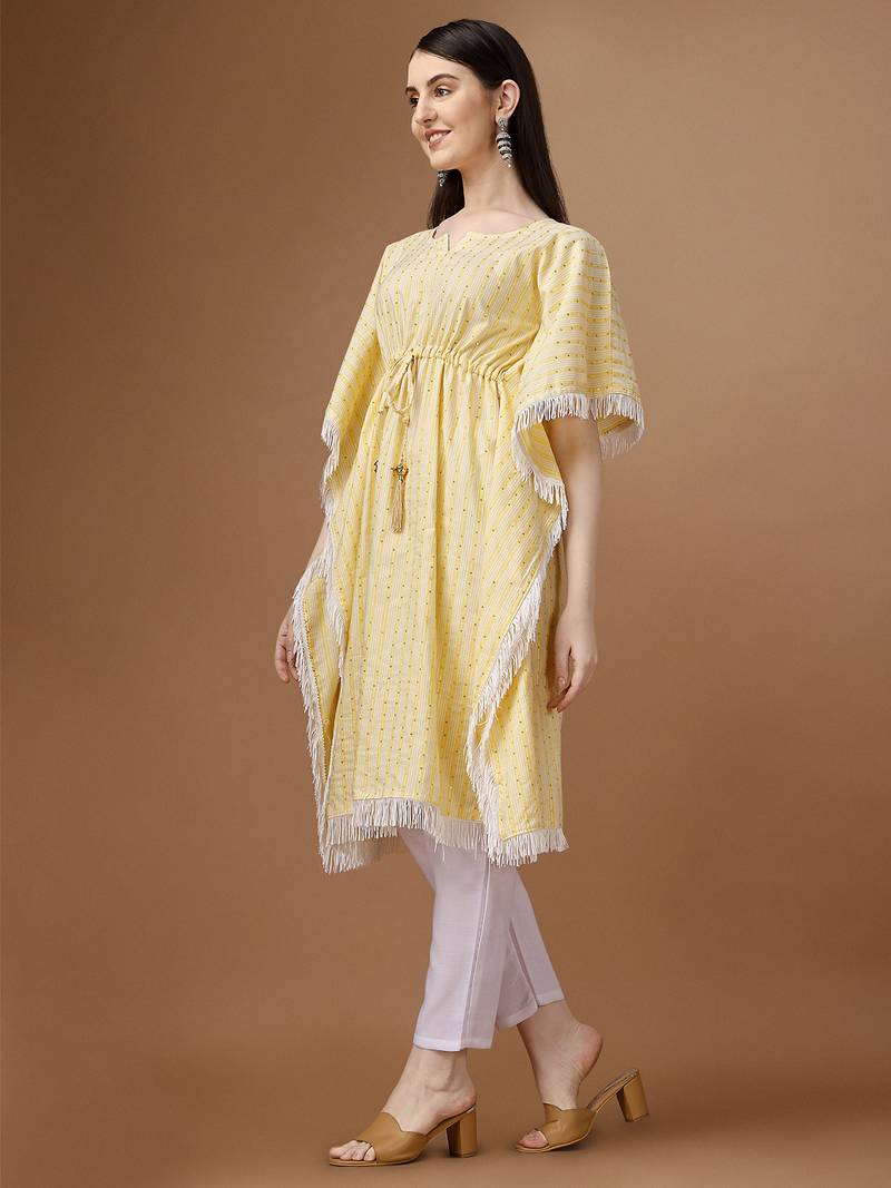 WILNERCROWN Stylish Premium Cotton Printed Kaftan Tops for Women & Girls for casual and Regular Wear
