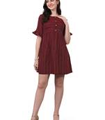 WILNERCROWN Floral Printed Cotton Flared Above Knee Length Dress for woment & girls.