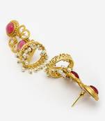 Sasha gold-toned  pink gold-plated classic jhumkas earrings