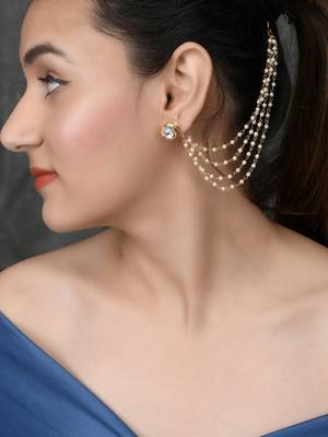 Sasha gold-platedclassic ear chain 4