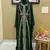 Green Georgette Zari Work Kaftan Dress