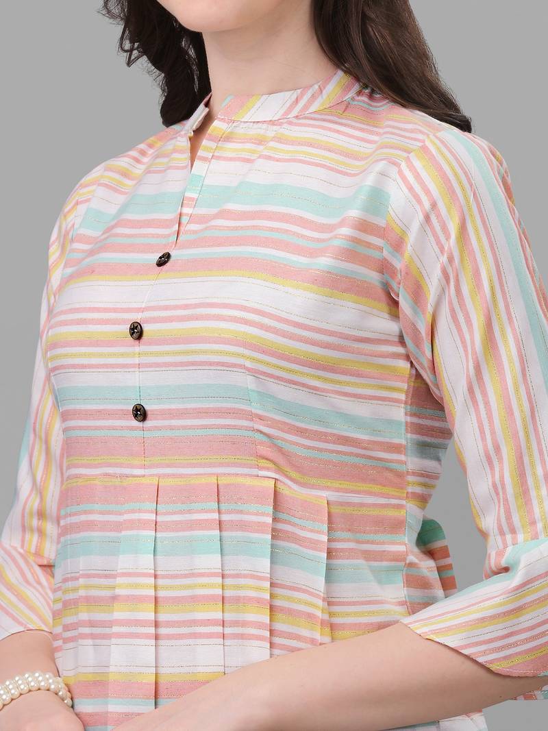 WILNERCROWN Floral Printed Cotton Flared Above Knee Length Dress for woment & girls.