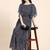 Fit & flared ruffled georgette butterfly sleeve maxi dress