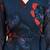 Angrakha style paisley printed flared maxi gown