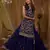 Dark blue georgette embroidery semi stitch suits