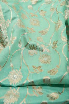 PANCHAAMRIT Women's Cotton Linen Saree With Blouse Piece 3