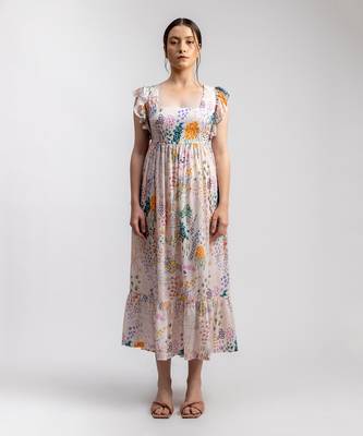 Multicolor printed lily dress 1