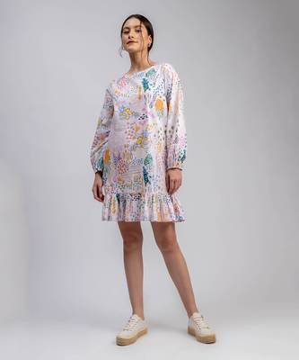 Multicolor printed eva dress 1