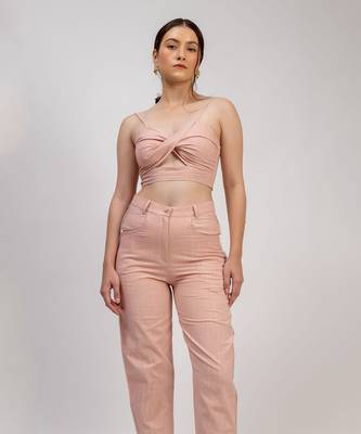 Pastel pink maria pant set 5