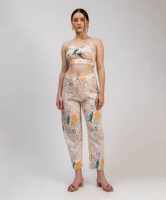 Multicolor printed maria pant set 1